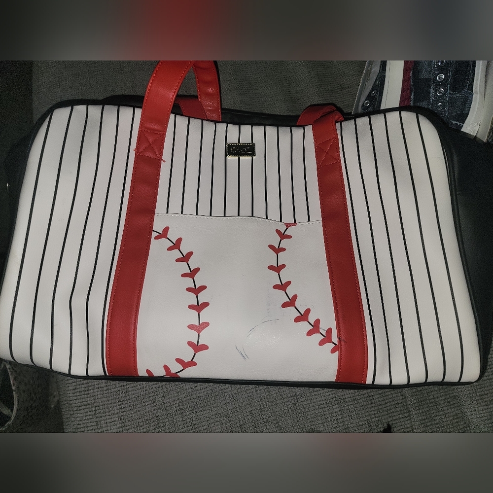 Betsy Johnson Basebal overnight bag